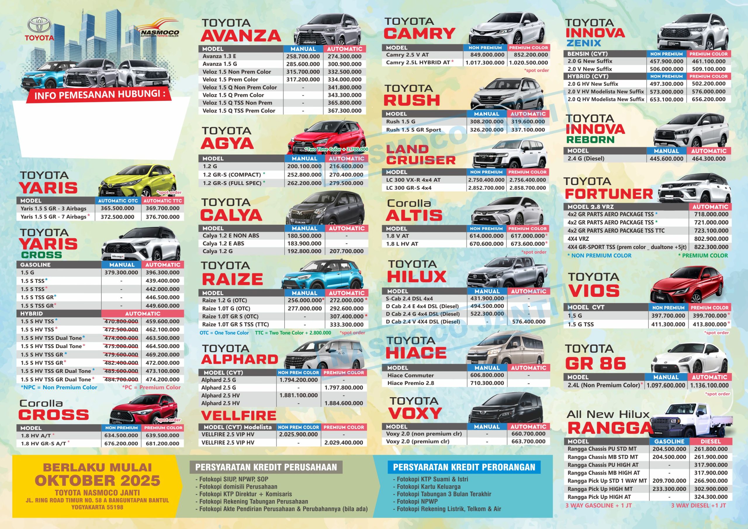 harga oktober toyota